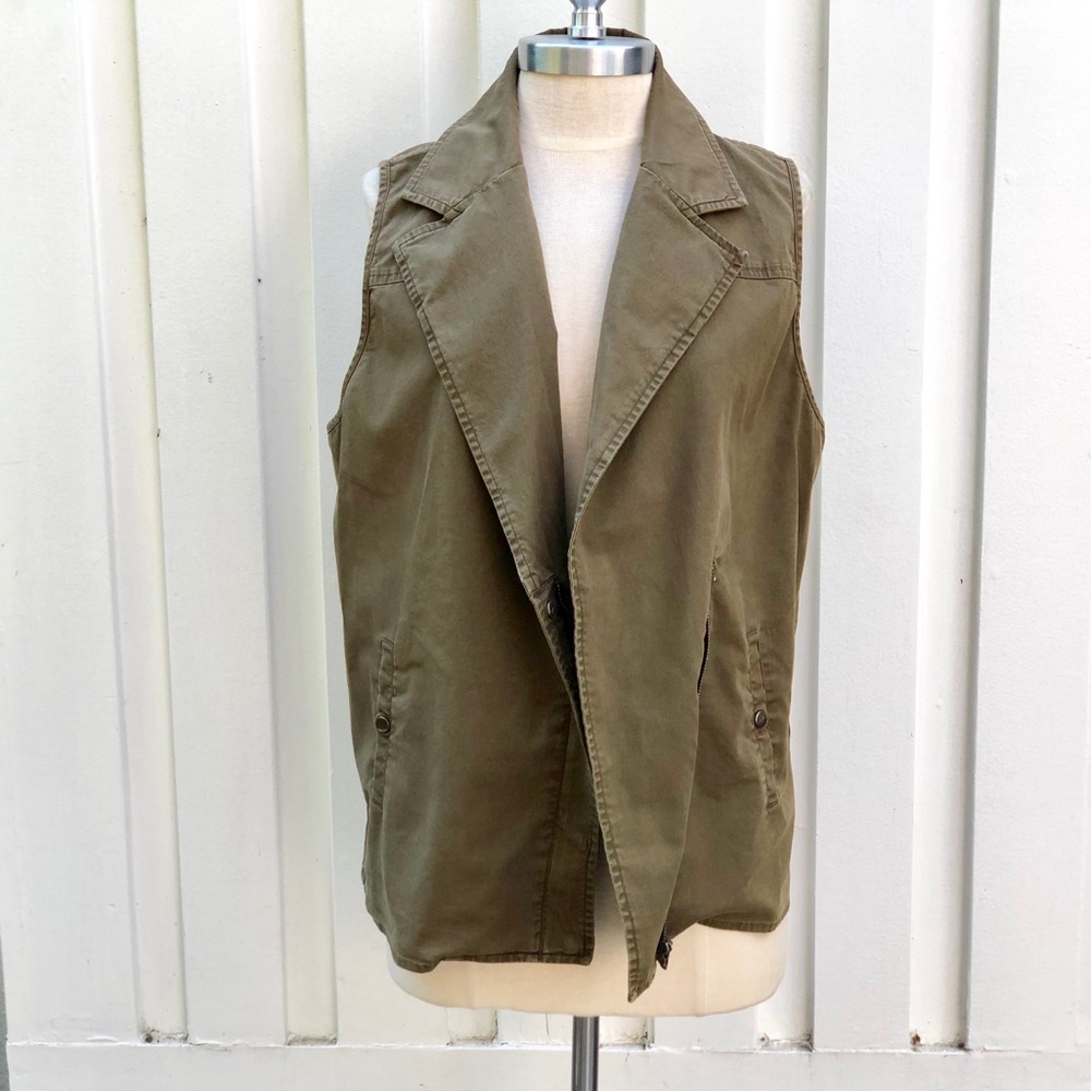 C&C Military Olive Canvas Vest - Picture 4 of 7
